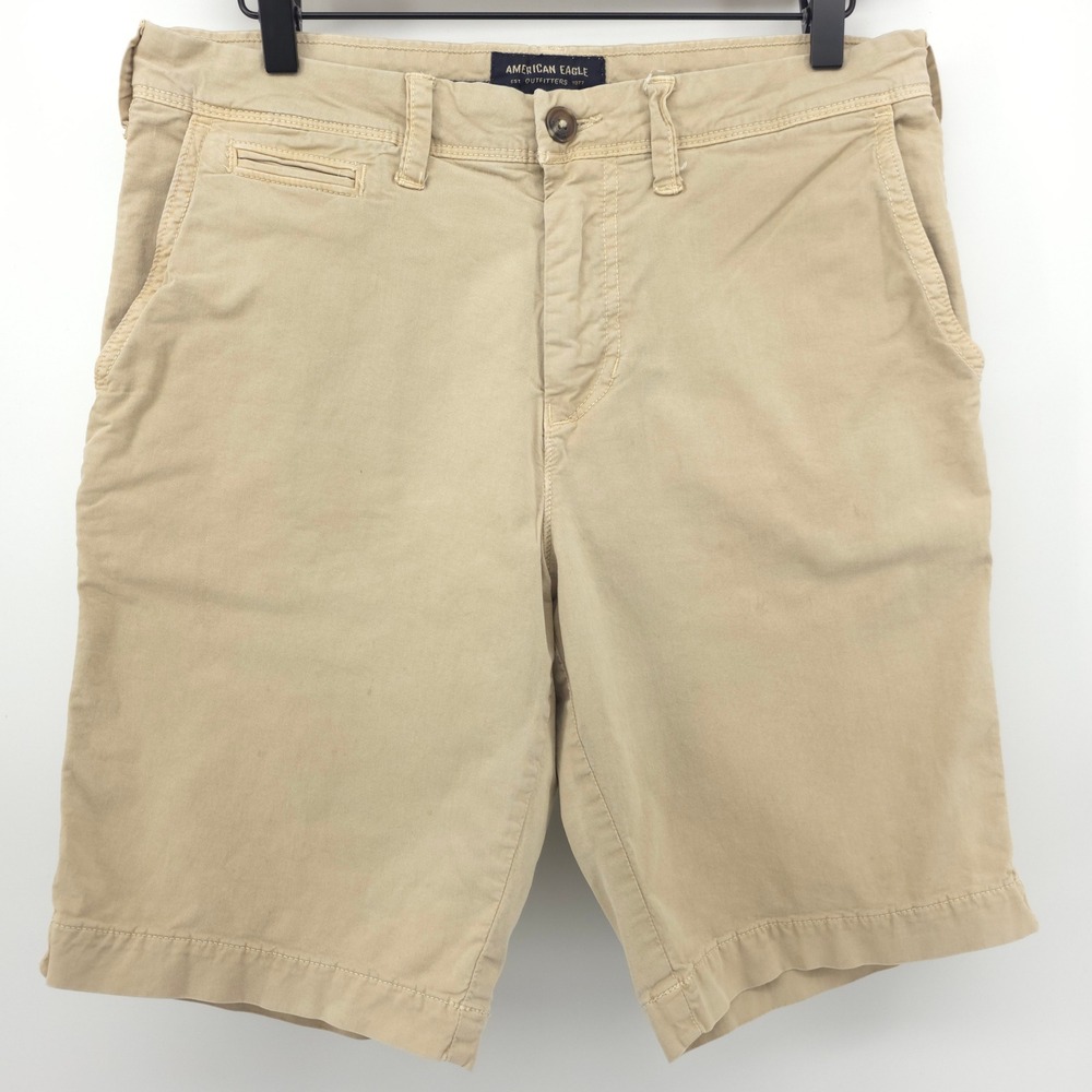 American Eagle Extreme Flex Men Slim Chino Shorts 30 Khaki Casual Everyday